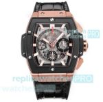 Swiss Copy Hublot Spirit of Big Bang 45mm Black Bezel Rose Gold Two-Tone Watch 